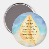 Bibel Vers Romans Gelb Blau Magnet (Vorderseite/Rückseite)