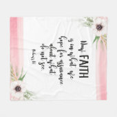 Bibel Vers Rosa Blumenfleece Leder Fleecedecke (Vorderseite (Horizontal))