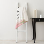 Bibel Vers Rustikale Rosa und Weiße Blüte Sherpadecke (Beispiel)