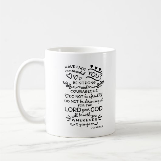 Bibel-Vers-Tasse Kaffeetasse (Links)