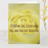 Bibel-Vers über das Heilen Karte (Gelbe Blume)