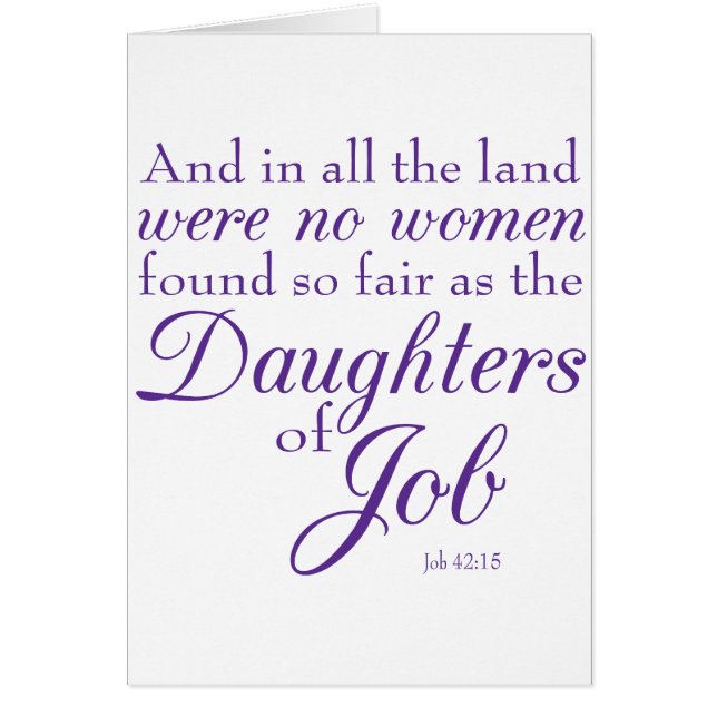 Bibel-Vers vom Buch des Jobs (Vorne)