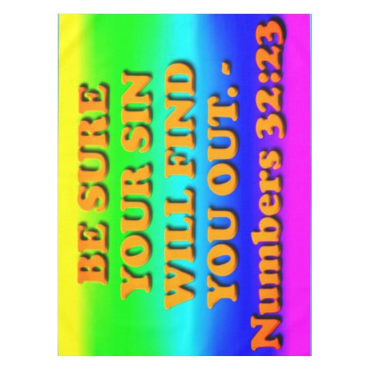 Bibel-Vers vom Zahl-32:23. Tischdecke (Vorderseite)