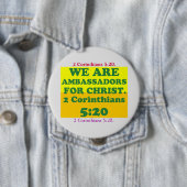 Bibel Vers von 2 Korinthen 5:20. Button (Beispiel)