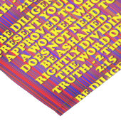 Bibel Vers von 2 Timothy 2:15. Kurzer Tischläufer (Ecke)