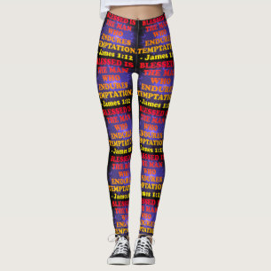 Bibel-Vers von James-1:12. Leggings