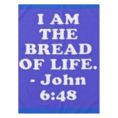 Bibel Vers von John 6:48. Tischdecke (Vorderseite)