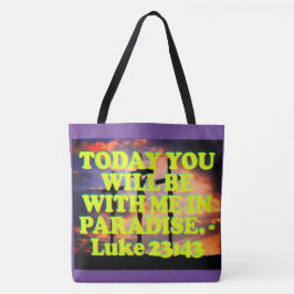 Bibel-Vers von Luke-23:43. Tasche
