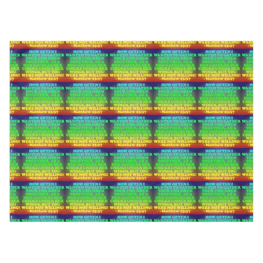 Bibel-Vers von Matthew-23:37. Mit Ziegeln Tischdecke (Vorderseite (Horizontal))