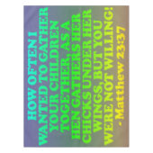 Bibel-Vers von Matthew-23:37. Tischdecke (Vorderseite)