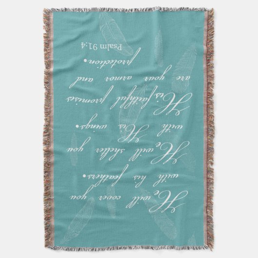 Bibel-Vers-Wurfs-Decke Decke (Vorderseite Vertikal)