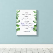 Bibel Verschiedenes Aquarell-Eukalyptusschriftpost Leinwanddruck (Insitu (Holzboden))