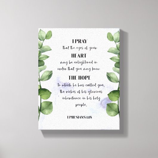 Bibel Verschiedenes Aquarell-Eukalyptusschriftpost Leinwanddruck (Vorderseite)