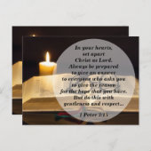Bibel Verse 1 Peter 3:15 Set Apart Christus als Lo Postkarte (Vorne/Hinten)