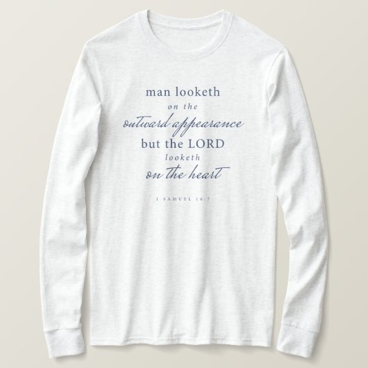 Bibel Verse 1 Samuel 16:7 Langschläfer Shirt Fraue (Design vorne)
