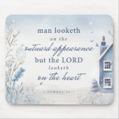Bibel Verse 1 Samuel 16:7 Wasserfarbe Mousepad (Vorne)