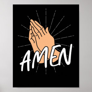 Bibel Verse Amen God Poster