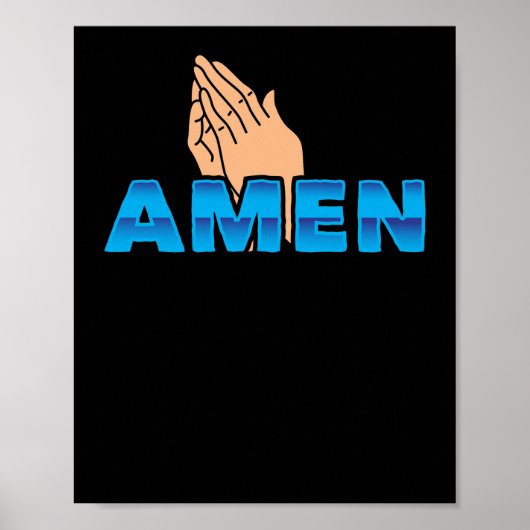 Bibel Verse Amen God Poster (Vorne)