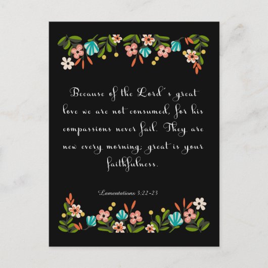 Bibel Verse Art - Dokumentation 3:22-23 Postkarte (Vorderseite)