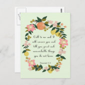 Bibel Verse Art - Jeremiah 33:3 Postkarte (Vorne/Hinten)