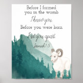 Bibel Verse Art Print Jeremiah 1:5 Poster (Vorne)