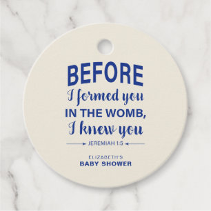 Bibel Verse Baby Dusche Jeremiah Christlich Modern Geschenkanhänger