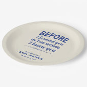 Bibel Verse Baby Dusche Jeremiah Christlich Modern Pappteller (Schrägansicht)