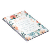 Bibel Verse Blumenrosa-Notebook Notizblock (Rechte Seite)
