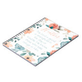 Bibel Verse Blumenrosa-Notebook Notizblock (Linke Seite)