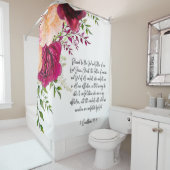 Bibel Verse Burgund Peach Duschvorhang (Beispiel)