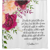 Bibel Verse Burgund Peach Duschvorhang (Vorderseite)