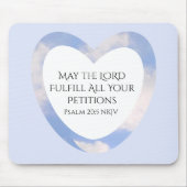 Bibel Verse Christlicher Glaube Inspirational Blau Mousepad (Vorne)