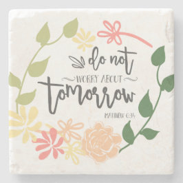 Bibel Verse Christliches Blumenkranz Keine Sorge Steinuntersetzer