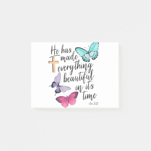 Bibel Verse Cross Ecclesiastes ECC-Skript Post-it Klebezettel (Vorderseite)