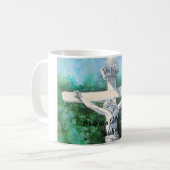 Bibel Verse Crucifix Kaffeetasse (Vorderseite Links)