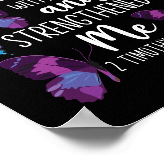 Bibel Verse der Herr stand mit mir und Poster (Ecke)