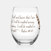 Bibel Verse Einfache botanische Braun und Rosa | Weinglas Ohne Stiel (Vorderseite)