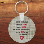 Bibel Verse Ephesians 2:8 Schlüsselanhänger (Vorderseite)