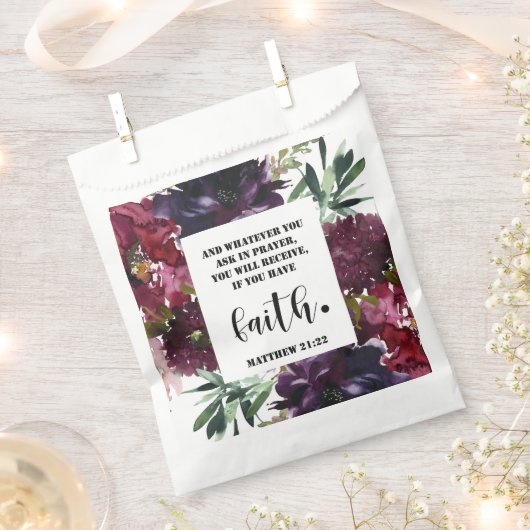 Bibel Verse florales Geschenk Gefallen Tasche Geschenktütchen (Ausgeschnitten)