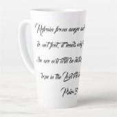 Bibel Verse Fret nicht Psalm 37:8-9 Latte Tasse (Linke Ecke)