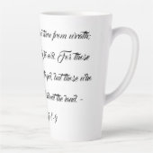 Bibel Verse Fret nicht Psalm 37:8-9 Latte Tasse (Rechts)