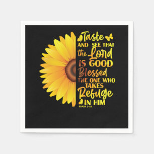 Bibel Verse Geschmack und sehen, dass der Herr ist Serviette