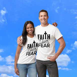 Bibel Verse GLAUBEN ÜBER ANGST Weißer SCHWARZER Te T-Shirt