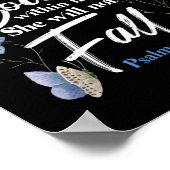 Bibel Verse Gott ist in ihr wird sie nicht fallen Poster (Ecke)