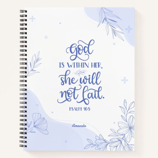 Bibel Verse Gott ist in ihrem Geschenk für sie Notizblock (Vorderseite)