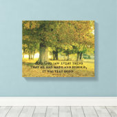 Bibel Verse: Gott sah, dass es gut war Leinwanddruck (Insitu (Holzboden))