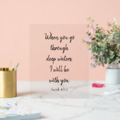 Bibel Verse Gott wird mit dir sein Acrylschild (Hochzeit)