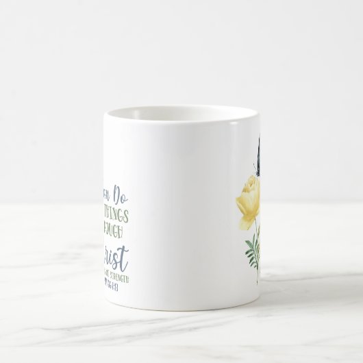 Bibel Verse Ich kann alles durch Christus tun Kaffeetasse (Mittel)