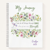 Bibel Verse ich kann alles tun elegante botanische Notizblock (Vorderseite)