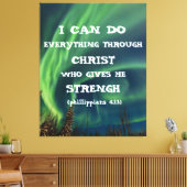 Bibel Verse Inspiration Zitat Northern Lights Leinwanddruck (Insitu (Wohnzimmer))